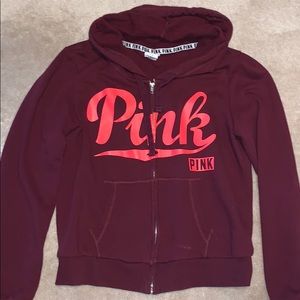 PINK Maroon Hoodie